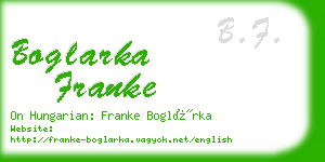 boglarka franke business card